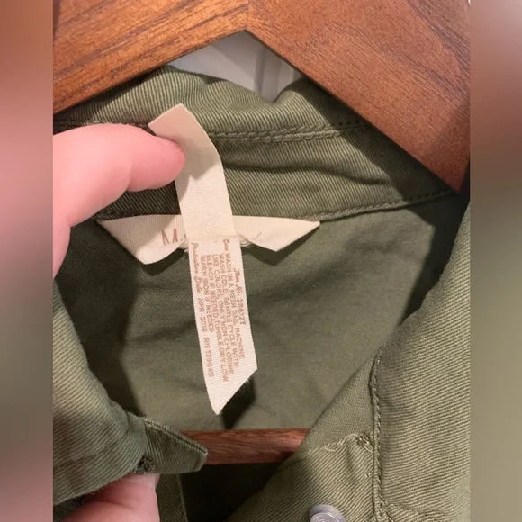 MATILDA JANE Jacket Moments with You Size XS Army Green Pockets Patchwork. - Picture 11 of 14